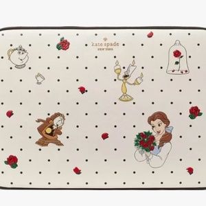NIB Kate Spade x Beauty and the Beast Laptop Sleeve